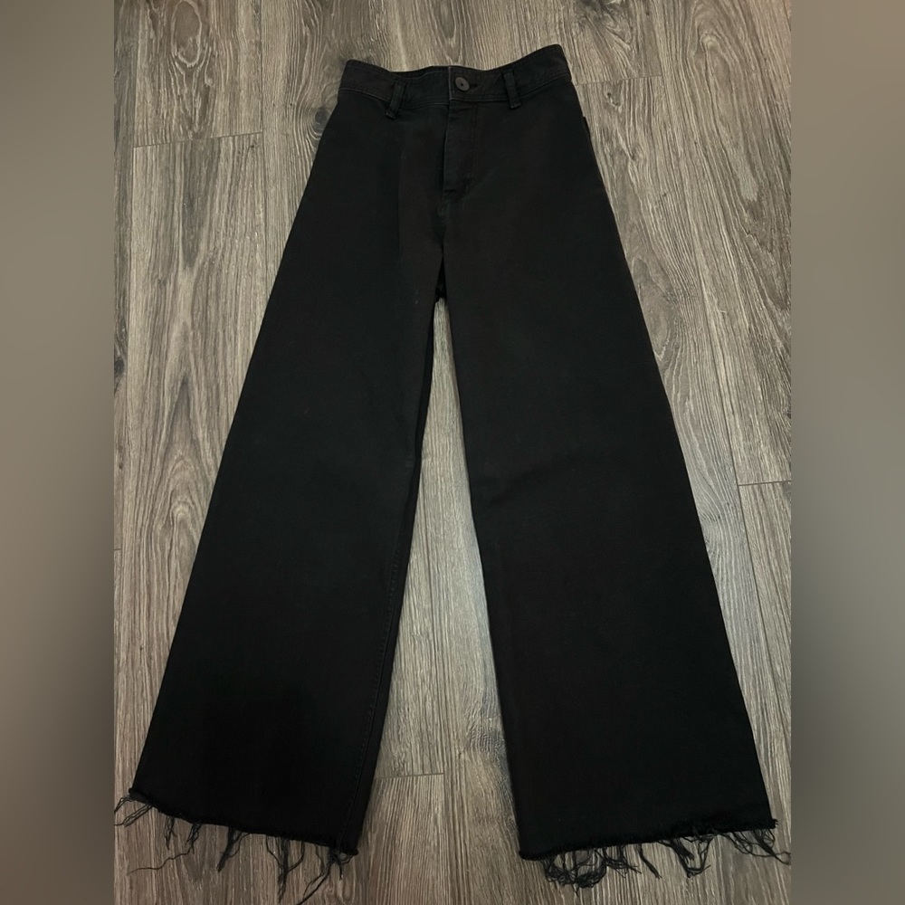 Zara High Rise Flare Black Jeans